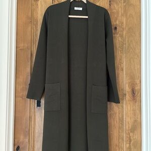 Aritzia Babaton Ty Cardigan — dark olive, medium